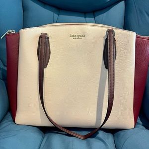 Kate Spade Color Block Handbag in Pink & Maroon